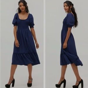 Navy Crepe Louisa Nap Dress